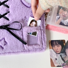 Binder, album ảnh lông nhung A5 Soft Ribbon có dây nơ