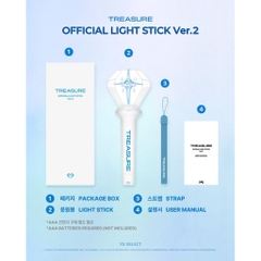 TREASURE OFFICIAL LIGHT STICK Ver.2 (kèm 1 card ngẫu nhiên)