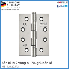 Bản Lề Lá 70Kg Hafele 926.20.112