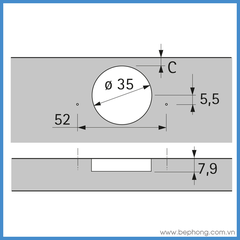 Bản Lề Tủ Trùm Ngoài Sensys 8646i Hettich 9091761