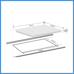 Bếp Từ 2 Vùng Nấu Lắp Âm Giovani GC-73022 TSC