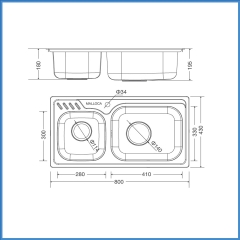 Chậu Rửa Chén Inox Malloca MS 1003
