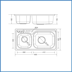 Chậu Rửa Chén Inox Malloca MS 1003