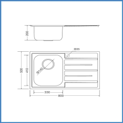 Chậu Rửa Chén Inox Malloca MS 1017