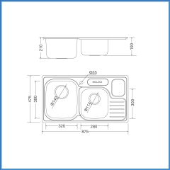 Chậu Rửa Chén Inox Malloca MS 1024