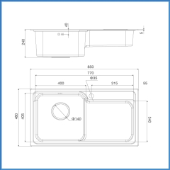 Chậu Rửa Chén Inox Malloca MS 1028 N