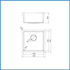 Chậu Rửa Chén Inox Malloca MS 6044