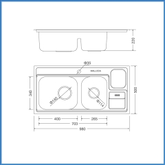 Chậu Rửa Chén Inox Malloca MS 8809 N