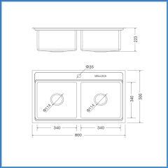 Chậu Rửa Chén Inox Malloca MS 8804 N