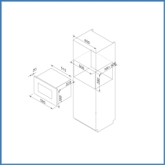 Lò Vi Sóng Âm Tủ Malloca MW-820B