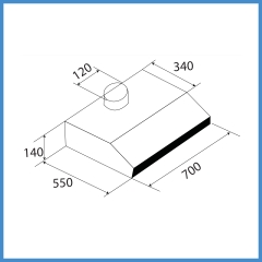 Máy Hút Mùi Cổ Điển Kaff KF-701I