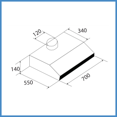 Máy Hút Mùi Cổ Điển Kaff KF-70I