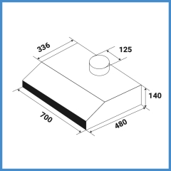 Máy Hút Mùi Cổ Điển Kaff KF-738B