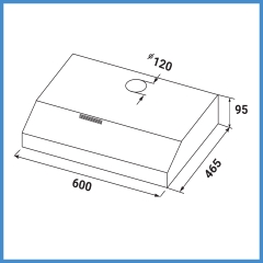 Máy Hút Mùi Cổ Điển Kaff KF-SL60KB