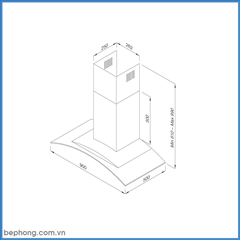 Máy Hút Mùi Áp Tường Malloca Gama K3155.9