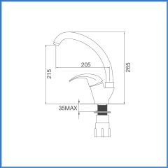 Vòi Chậu Rửa Chén Malloca K121N