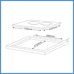Bếp Từ Đôi Lắp Âm Teka IBC 72301 MT