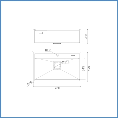 Chậu Rửa Chén Inox Malloca MS 6302 ST