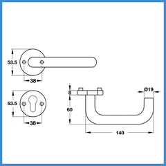 Tay Nắm Gạt Cửa Phòng Hafele 903.92.586