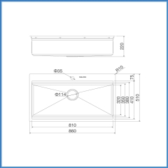 Chậu Rửa Chén Inox Malloca Slide MS 861