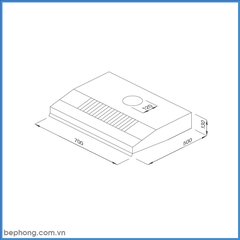 Máy Hút Mùi Cổ Điển Malloca H342.7 TC