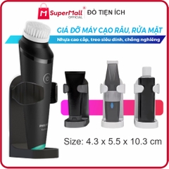 Giá đỡ máy cạo râu, máy rửa mặt, nhựa ABS, loại cao cấp có bậc, chống nghiêng ngã, dán siêu dính