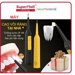 COMBO Máy cạo vôi răng tại nhà siêu âm tiện lợi 20.000 hz, sử dụng tại nhà, chống nước IPX6, pin sạc