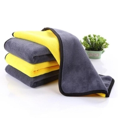 Khăn lau ô tô 2 mặt đa năng Microfiber siêu mềm siêu thấm, dày, không đổ lông, chuyên dụng lau xe ô tô