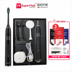 Bàn chải đánh răng điện 3 trong 1 SIOYIE - Đánh răng, rửa mặt, chăm sóc nướu