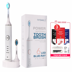 Bàn chải đánh răng điện tích hợp LED tẩy trắng răng IVISMILE LED Sonic Electric Toothbrush PRO Limited Edition