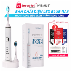 Bàn chải đánh răng điện tích hợp LED tẩy trắng răng IVISMILE LED Sonic Electric Toothbrush PRO Limited Edition