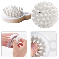 Lược gội đầu silicon MUJI – làm sạch sâu bụi bẩn trên da đầu, tẩy tế bào chết, massage thư giãn, kích thích mọc tóc