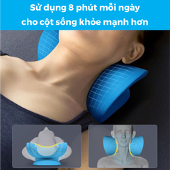 Gối massage cột sống cổ, bấm huyệt cổ vai gáy, hỗ trợ nắn chỉnh, phục hồi chức năng cổ vai gáy