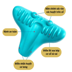 Gối massage cột sống cổ, bấm huyệt cổ vai gáy, hỗ trợ nắn chỉnh, phục hồi chức năng cổ vai gáy