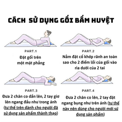 Gối massage cột sống cổ, bấm huyệt cổ vai gáy, hỗ trợ nắn chỉnh, phục hồi chức năng cổ vai gáy