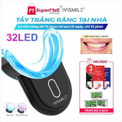 Máy tẩy trắng răng tại nhà IVISMILE Extra V5, 32 LED, tẩy trắng răng an toàn, hiệu quả sau 7 ngày - chuẩn EU