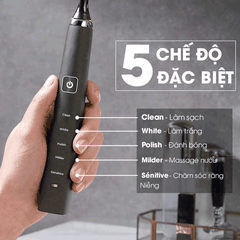 Bàn chải đánh răng điện 3 trong 1 SIOYIE - Đánh răng, rửa mặt, chăm sóc nướu