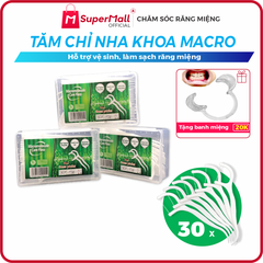 Tăm chỉ nha khoa Macromolecule hộp 30 chiếc siêu bền bỉ / Dental floss/ Dental floss pick