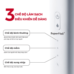 Máy tăm nước cầm tay cao áp du lịch Xiaomi Jieling, 1500mA dùng 20 ngày, 4 đầu vòi, chống nước IPX7