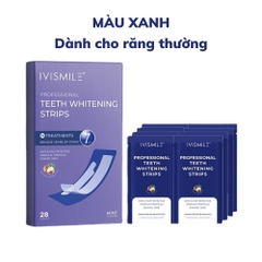 [Hộp 14 gói] Miếng dán trắng răng IVISMILE làm trắng tại nhà an toàn không ê buốt, không bào mòn