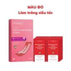 [Hộp 14 gói] Miếng dán trắng răng IVISMILE làm trắng tại nhà an toàn không ê buốt, không bào mòn