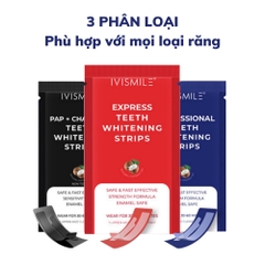 [Hộp 14 gói] Miếng dán trắng răng IVISMILE làm trắng tại nhà an toàn không ê buốt, không bào mòn