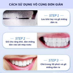 [Hộp 14 gói] Miếng dán trắng răng IVISMILE làm trắng tại nhà an toàn không ê buốt, không bào mòn