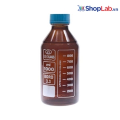 Chai thủy tinh trung tính nâu nắp vặn 1000ml, GL45 061.02.901 Isolab