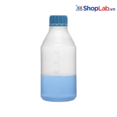 Chai nhựa PP trắng nắp vặn xanh 100ml, GL45 061.15.100 Isolab