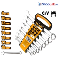 Bộ cờ lê vòng miệng (8PCS)  8, 10, 12, 13, 14, 15, 17, 19 mm Tolsen