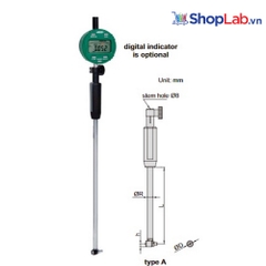 Thiết bị đo lỗ trong cho độ sâu lớn 250mm (không có đồng hồ đo) khoảng đo 6-8mm Insize