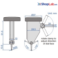 Đồng hồ so cơ phạm vi đo lớn (1.6mm) Insize