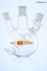 Bình cầu 3 cổ nhám đáy tròn 500ml 29/32 & 2*29/32 Biohall