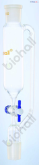 Bình lắng hình trụ 2 nhám ,khóa PTFE 250ml Biohall